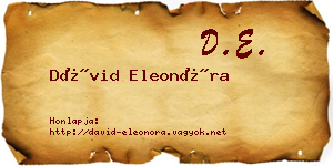 Dávid Eleonóra névjegykártya